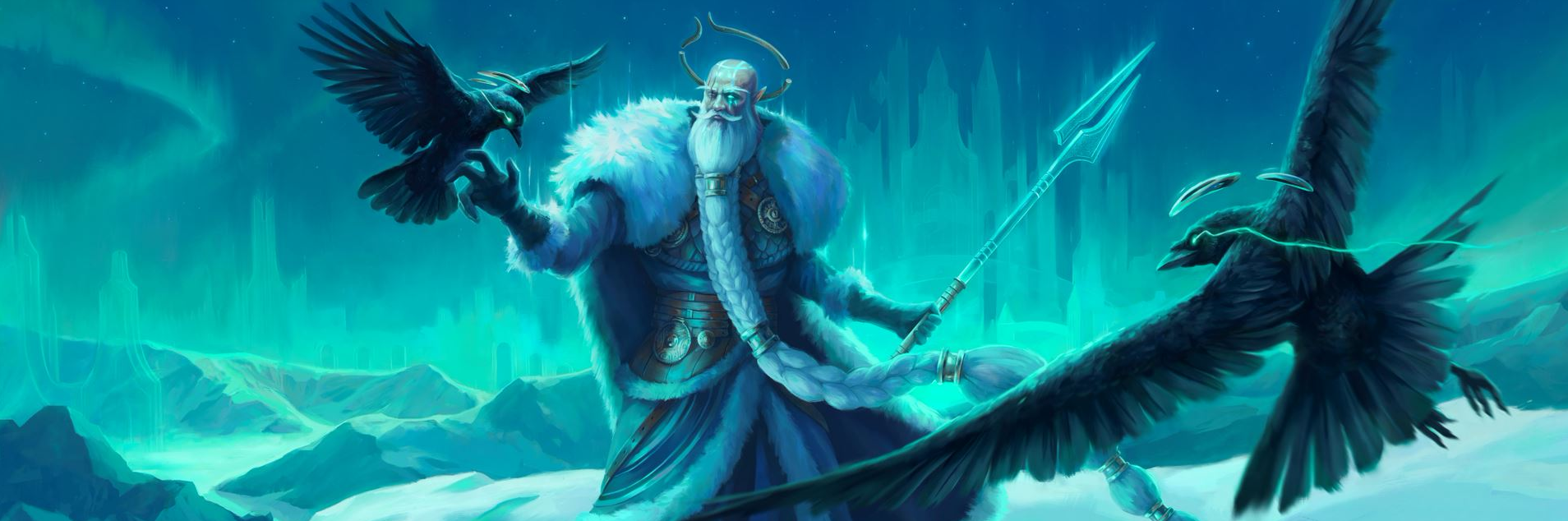 Finalized art for the Odin Player Screen in Mimir's Challenge